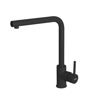 Baterie bucatarie Elleci Trail Plus, Full Black G40, monocomanda, cartus ceramic, dus extractibil