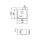 Chiuveta inox Elleci Compass 400, 440 x 510 mm, standard, satinat