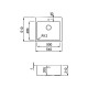 Chiuveta inox Elleci Compass 500, 540 x 510 mm, standard, satinat