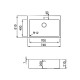 Chiuveta inox Elleci Compass 700, 740 x 510 mm, standard, satinat