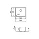 Chiuveta inox Elleci Esprit 500, 540 x 440 mm, standard, satinat