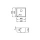 Chiuveta inox Elleci Esprit 400, 440 x 440 mm, standard, satinat