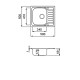 Chiuveta inox Elleci Sky 125 sx, 580 x 500 mm, satinat, cuva stanga