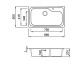Chiuveta inox Elleci Sky 360, 860 x 500 mm, satinat, o cuva