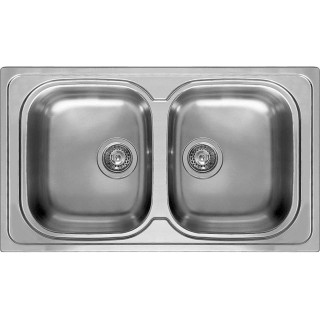 Chiuveta inox Elleci Sky 450, 860 x 500 mm, satinat, doua cuve