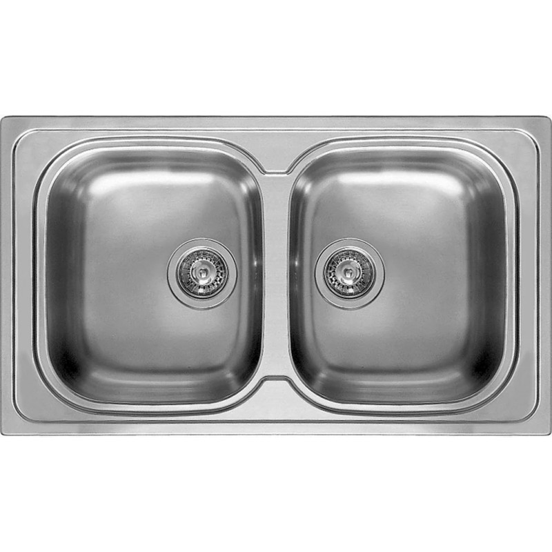 Chiuveta inox Elleci Sky 450, 860 x 500 mm, satinat, doua cuve