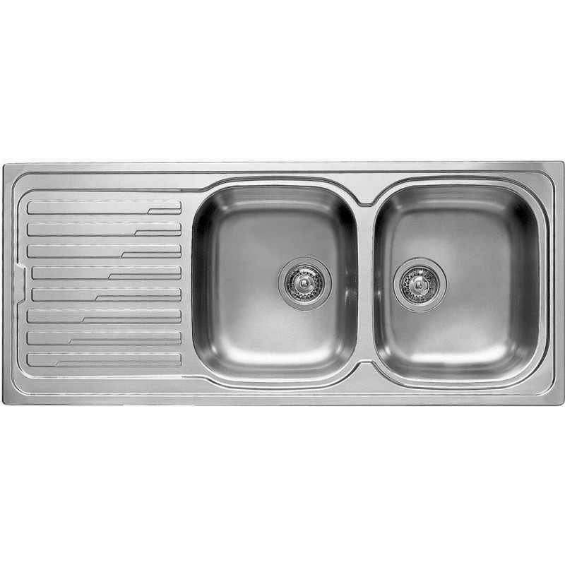 Chiuveta inox Elleci Sky 500 sx, 1160 x 500 mm, satinat, cuve stanga