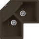 Chiuveta granit Elleci Unico Corner, Espresso G78, 830 x 830 mm, colt