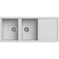 Chiuveta granit Elleci Unico 500, Bianco G68, 1160 x 510 mm, reversibila