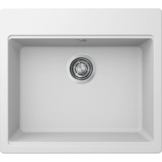 Chiuveta granit Elleci Time 105, Bianco G68, 570 x 510 mm