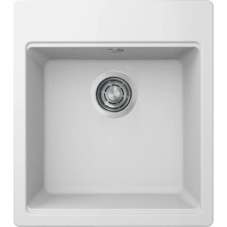Chiuveta granit Elleci Time 102, Bianco G68, 450 x 510 mm