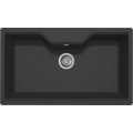 Chiuveta granit Elleci Fox 360, Full Black G40, 863 x 503 mm, o cuva