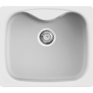 Chiuveta granit Elleci Fox 200, Bianco G68, 584 x 504 mm, o cuva