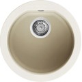 Chiuveta granit Elleci Fox Round, Bianco Antico G62, diametru 451mm