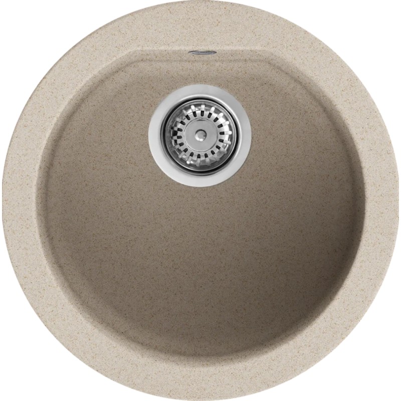 Chiuveta granit Elleci Fox Round, Avena G51, diametru 451mm