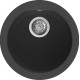Chiuveta granit Elleci Fox Round, Full Black G40, diametru 451mm