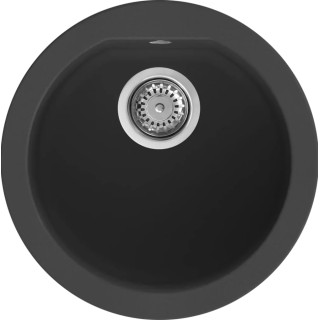 Chiuveta granit Elleci Fox Round, Full Black G40, diametru 451mm