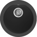 Chiuveta granit Elleci Fox Round, Full Black G40, diametru 451mm