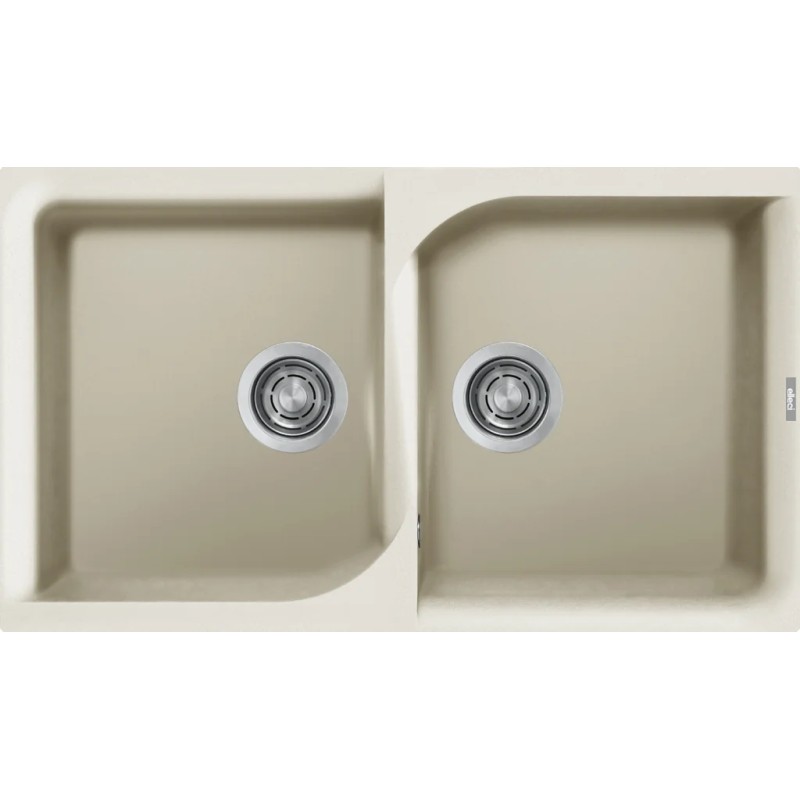 Chiuveta granit Elleci Ego 450, Bianco Antico G62, 860 x 500 mm, reversibila