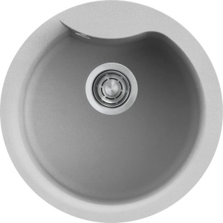 Chiuveta granit Elleci Ego Round, Nuvola M79, diametru 485 mm