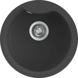 Chiuveta granit Elleci Ego Round, Antracite G59, diametru 485 mm