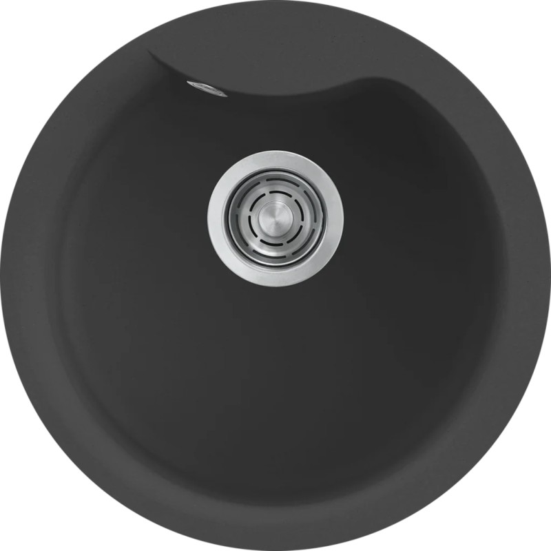Chiuveta granit Elleci Ego Round, Antracite G59, diametru 485 mm