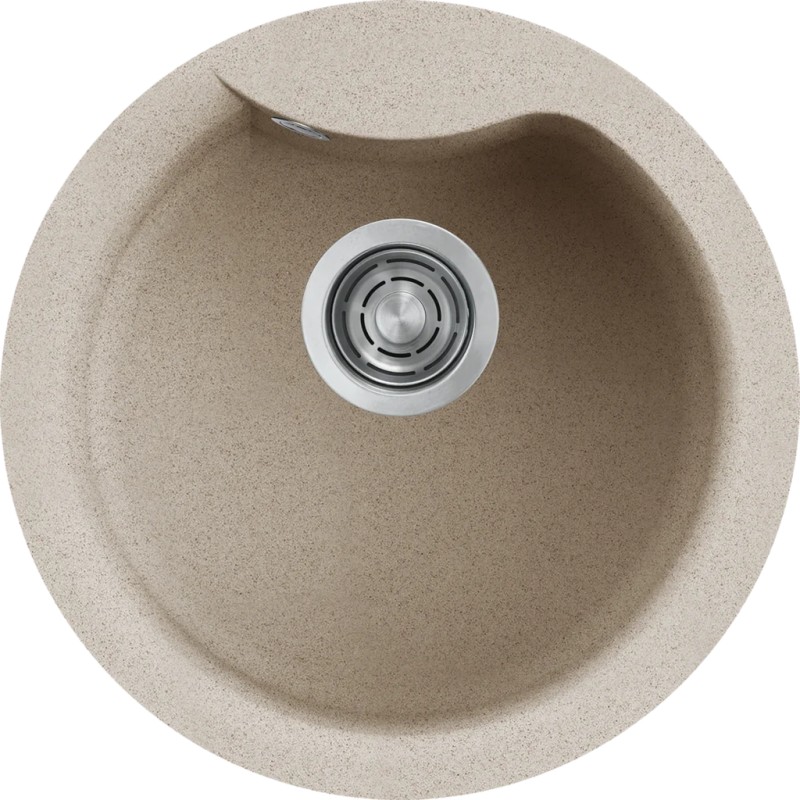 Chiuveta granit Elleci Ego Round, Avena G51, diametru 485 mm
