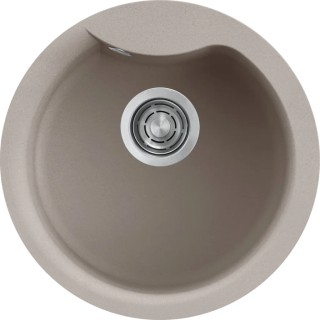 Chiuveta granit Elleci Ego Round, Tortora G43, diametru 485 mm