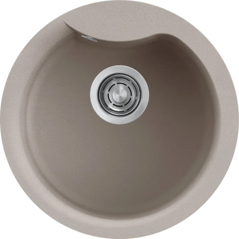 Chiuveta granit Elleci Ego Round, Tortora G43, diametru 485 mm