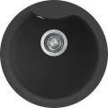 Chiuveta granit Elleci Ego Round, Full Black G40, diametru 485 mm