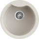 Chiuveta granit Elleci Ego Round, Bianco Soft G39, diametru 485 mm