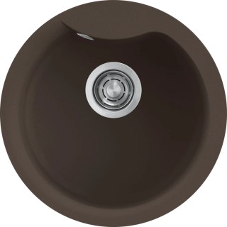 Chiuveta granit Elleci Ego Round, Espresso G78, diametru 485 mm