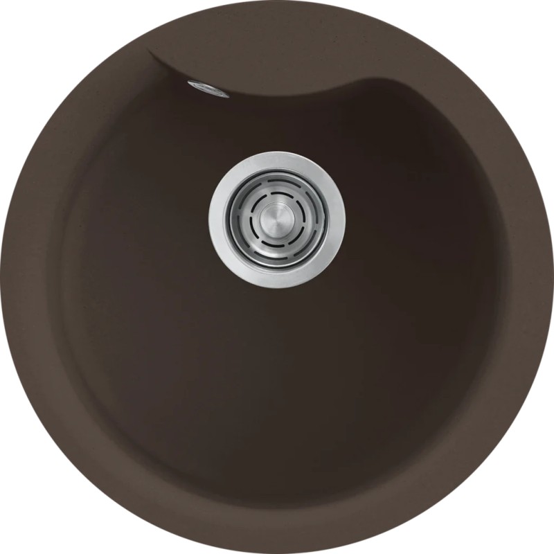 Chiuveta granit Elleci Ego Round, Espresso G78, diametru 485 mm