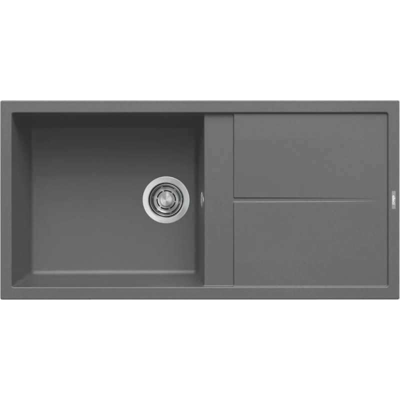 Chiuveta granit Elleci Unico 480, Concrete K99, 1000 x 500 mm, reversibila