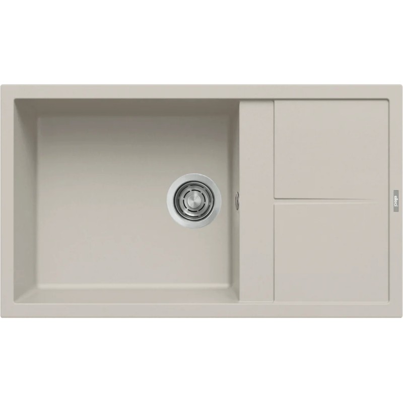 Chiuveta granit Elleci Unico 410, Bianco Soft G39, 860 x 500 mm, reversibila