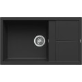 Chiuveta granit Elleci Unico 410, Black K86, 860 x 500 mm, reversibila