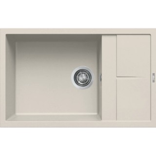 Chiuveta granit Elleci Unico 310, Bianco Soft G39, 780 x 500 mm, reversibila