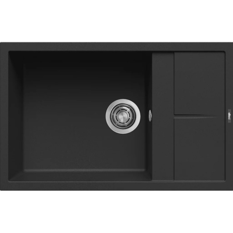 Chiuveta granit Elleci Unico 310, Black K86, 780 x 500 mm, reversibila