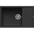Chiuveta granit Elleci Unico 300, Black K86, 790 x 500 mm, reversibila
