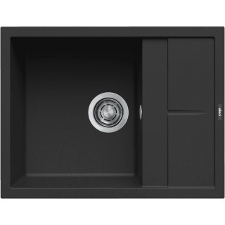 Chiuveta granit Elleci Unico 125, Black K86, 650 x 500 mm, reversibila