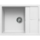 Chiuveta granit Elleci Unico 125, White K96, 650 x 500 mm, reversibila