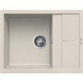 Chiuveta granit Elleci Unico 125, Bianco Soft G39, 650 x 500 mm, reversibila