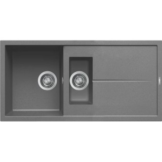 Chiuveta granit Elleci Unico 475, Concrete K996, 1000 x 500 mm, cuva reversibila