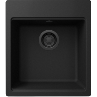 Chiuveta granit Elleci Time 102, Full Black G40, 450 x 510 mm