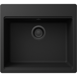 Chiuveta granit Elleci Time 105, Full Black G40, 570 x 510 mm