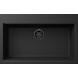 Chiuveta granit Elleci Time 130, Full Black G40, 790 x 510 mm