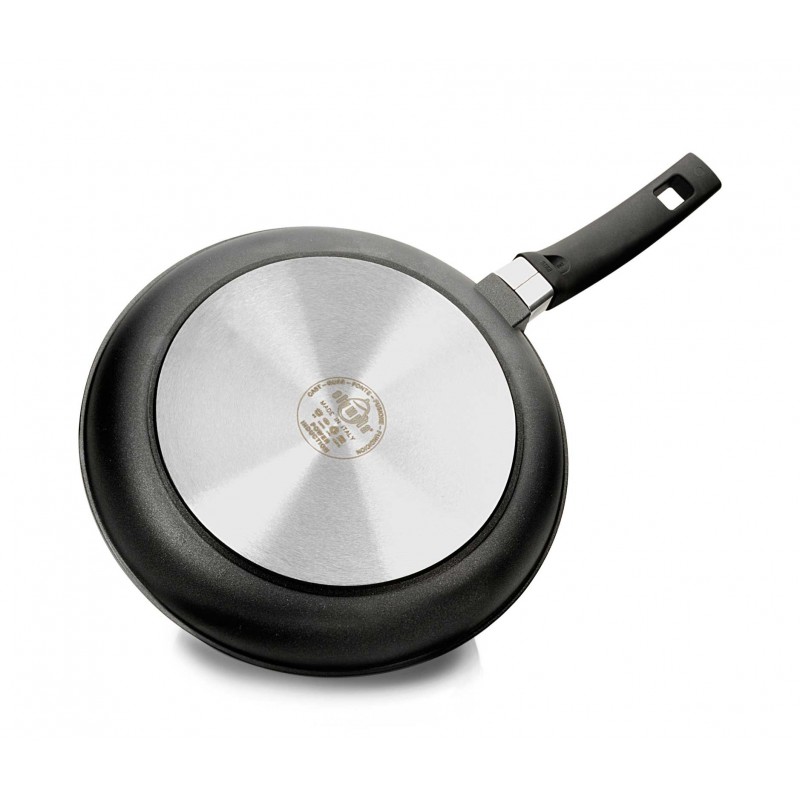 Tigaie Olympia Diamond, 24 cm, multistratificata, aluminiu special pentru alimente, cu pulbere de diamant, negru, inductie