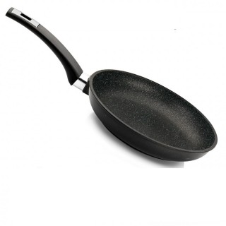 Tigaie Olympia Diamond, 24 cm, multistratificata, aluminiu special pentru alimente, cu pulbere de diamant, negru, inductie