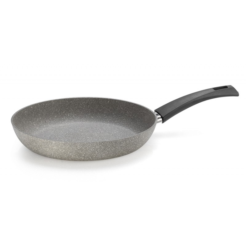 Tigaie Olympia Rocker, 24 cm, multistratificata, aluminiu special pentru alimente, cu particule minerale, gri