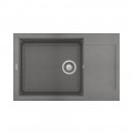 Chiuveta granit Elleci Easy 310, Cemento G48, 780 x 500 mm, cuva reversibila